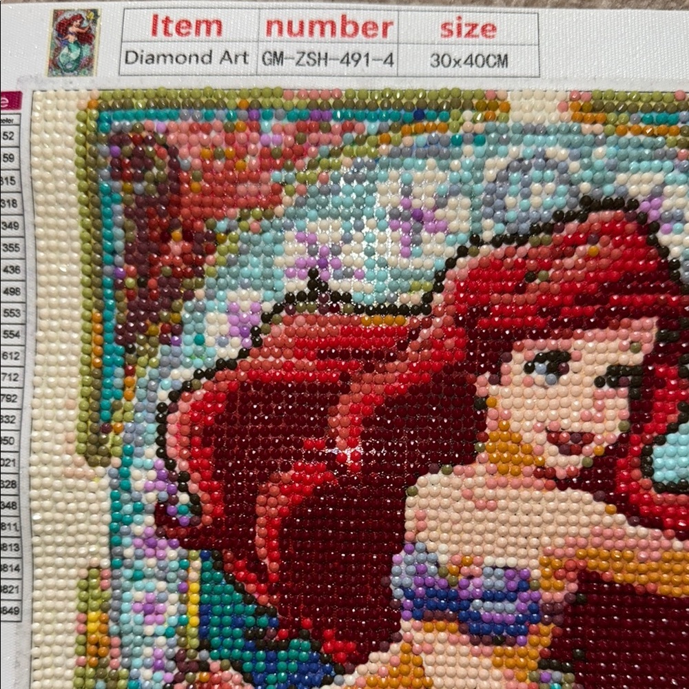 Mermaid diamond art (completed diamond art, no frame) - Picture 4 of 6
